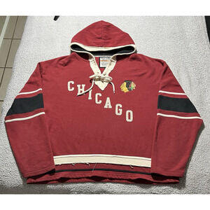 Chicago Blackhawks Hoodie Men 2XL Old Time Hockey Bobby Hull 9 Jersey Sweatshirt